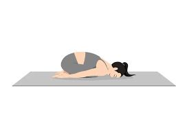 postura balasana ou postura da criança